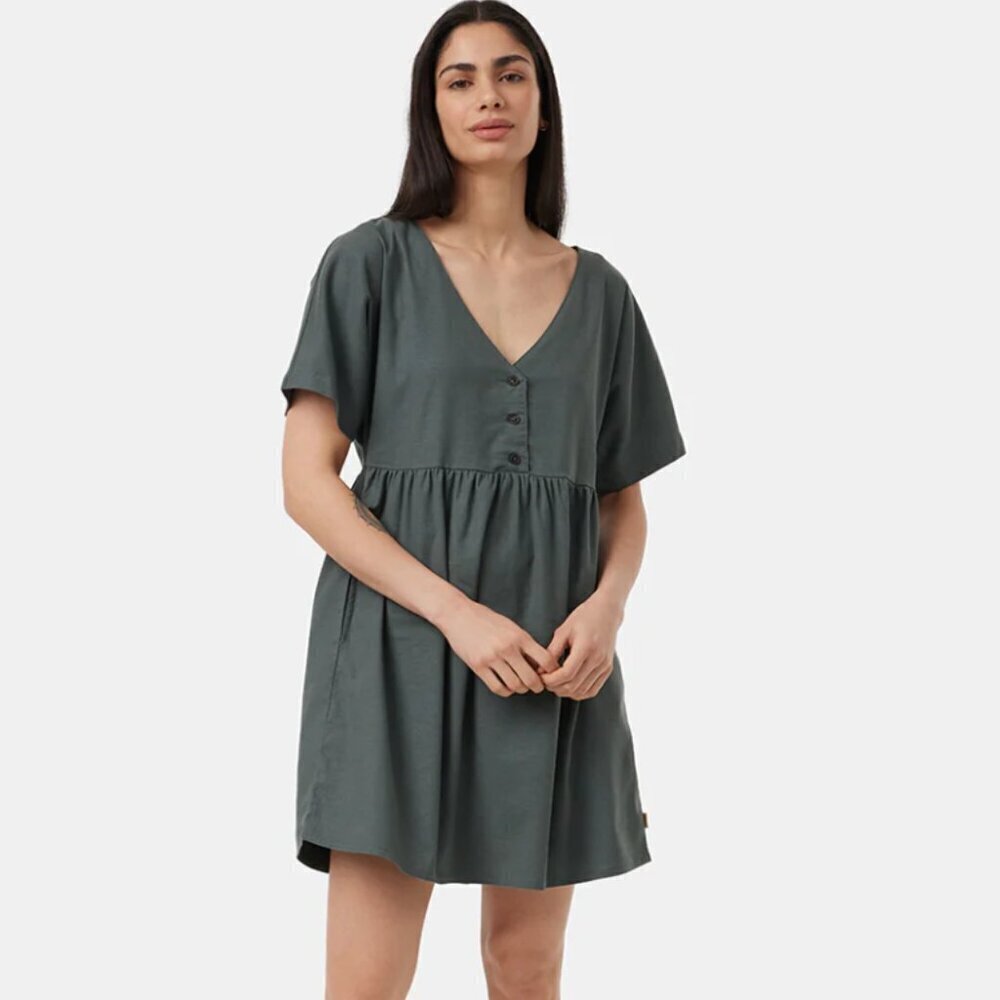 XL NWT TENTREE Hemp Button Front Swing Dress